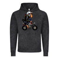Vintage Black monkey bike cartoon Vintage Hoodie - artisFamous