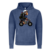 Vintage Denim monkey bike cartoon Vintage Hoodie - artisFamous