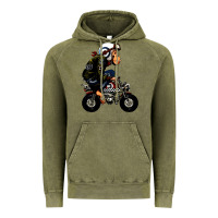 Vintage Olive monkey bike cartoon Vintage Hoodie - artisFamous