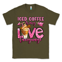 Army Green iced coffee is my love language Classic Tee - OliviaCreatesArt