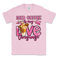 Bubblegum Pink iced coffee is my love language Classic Tee - OliviaCreatesArt