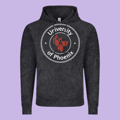 University Of Phoenix White Red Vintage Hoodie Designed By Artisfamous