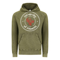 Vintage Olive university of phoenix white red Vintage Hoodie - artisFamous