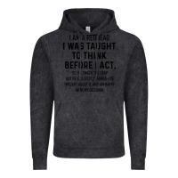 Vintage Black i am a redhead i was taught to think Vintage Hoodie - artisFamous