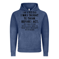 Vintage Denim i am a redhead i was taught to think Vintage Hoodie - artisFamous