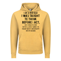 Vintage Mustard i am a redhead i was taught to think Vintage Hoodie - artisFamous