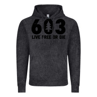 Vintage Black live free or die 603 tree Vintage Hoodie - artisFamous