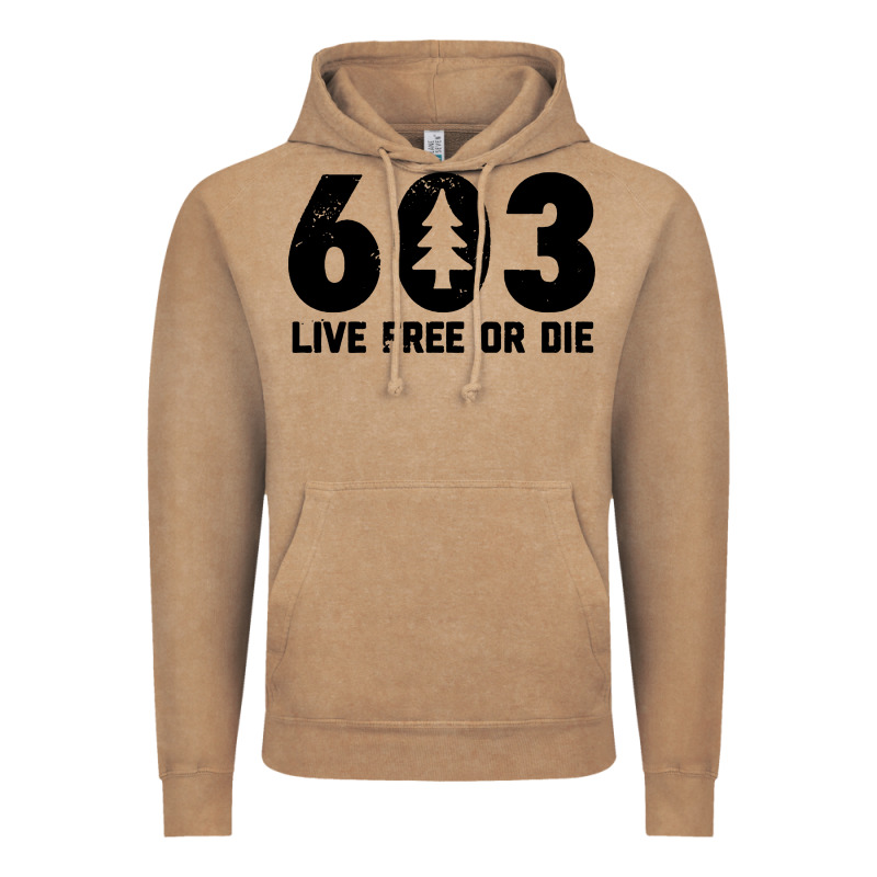 Live Free Or Die 603 Tree Vintage Hoodie by artisFamous | Teevron