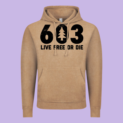 Live Free Or Die 603 Tree Vintage Hoodie Designed By Artisfamous