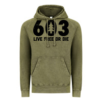 Vintage Olive live free or die 603 tree Vintage Hoodie - artisFamous