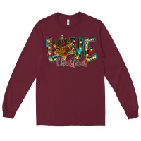 Burgundy Love Snowman Long Sleeve Tee - CowhideDigitalArt