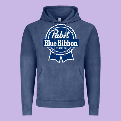 Pabst Blue Ribbon Vintage Hoodie Designed By Artisfamous