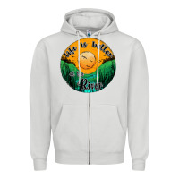 Dove Grey life is better at the river Zipper Hoodie - JahusDesignShop