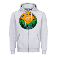 Heather Grey life is better at the river Zipper Hoodie - JahusDesignShop