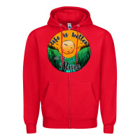 Red life is better at the river Zipper Hoodie - JahusDesignShop