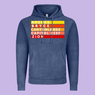 Utah National Parks Utah S Mighty Five Souvenir Nps Moab Vintage Hoodie Designed By Artisfamous