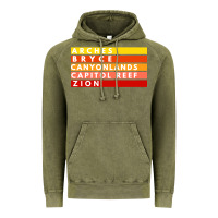 Vintage Olive utah national parks utah s mighty five souvenir nps moab Vintage Hoodie - artisFamous