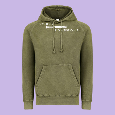 Proudly Unpoisoned Vintage Hoodie Designed By Artisfamous