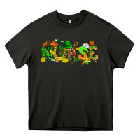 Asphalt St. Patricks day nurse Heavy Core Tee - HowdyJamesFarm
