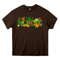Chocolate Brown St. Patricks day nurse Heavy Core Tee - HowdyJamesFarm