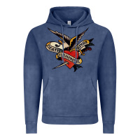 Vintage Denim sailor jerry tattoo art military mermaid Vintage Hoodie - artisFamous