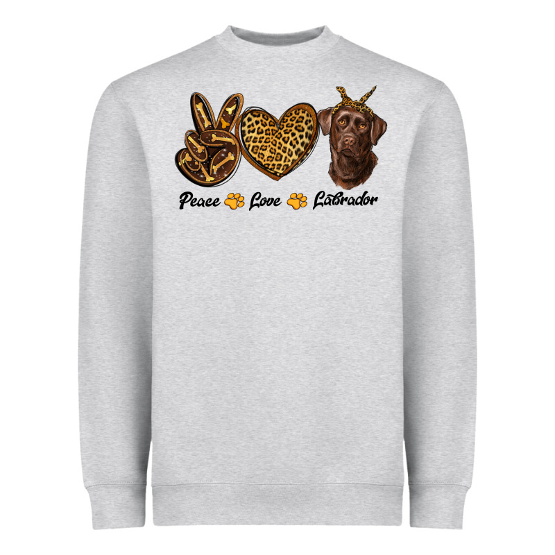 Peace Love Labrador Heavyweight Sweatshirt by RanaPortraitStore | Teevron