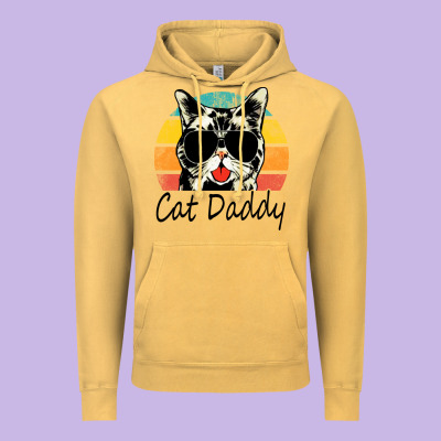 Cat Daddy Vintage Vintage Hoodie Designed By Artisfamous