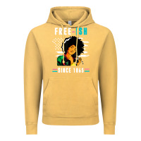 Vintage Mustard juneteenth free ish since 1865 black Vintage Hoodie - artisFamous