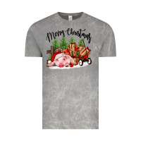 Cloud Rock merry christmas pig Vintage Tee - FaDigitalArtStudio