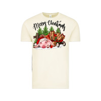 Vintage Arctic merry christmas pig Vintage Tee - FaDigitalArtStudio
