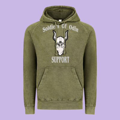 Soldiers Of Odin Worldwide Support Vintage Hoodie Designed By Artisfamous