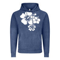 Vintage Denim hawaiian flower Vintage Hoodie - artisFamous