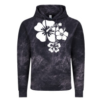 Cloud Black hawaiian flower Vintage Hoodie - artisFamous