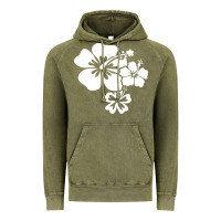 Vintage Olive hawaiian flower Vintage Hoodie - artisFamous