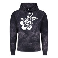 Cloud Black hawaiian flower Vintage Hoodie - artisFamous