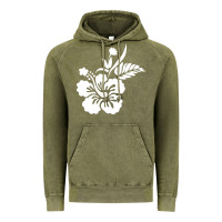 Vintage Olive hawaiian flower Vintage Hoodie - artisFamous