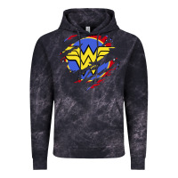 Cloud Black tear off wonder woman shield Vintage Hoodie - artisFamous