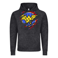 Vintage Black tear off wonder woman shield Vintage Hoodie - artisFamous