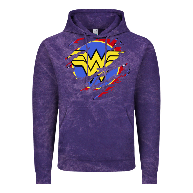 Tear Off Wonder Woman Shield Vintage Hoodie by artisFamous | Teevron