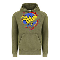 Vintage Olive tear off wonder woman shield Vintage Hoodie - artisFamous