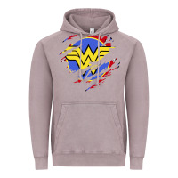 Vintage Zinc tear off wonder woman shield Vintage Hoodie - artisFamous