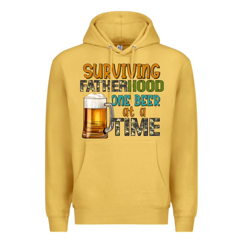Surviving Fatherhood One Beer At A  Time Premium Hoodie by Artiststas | Teevron