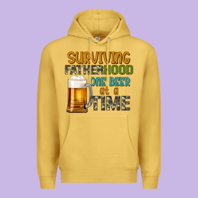 Surviving Fatherhood One Beer At A  Time Premium Hoodie Designed By Artiststas