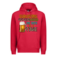Cardinal surviving fatherhood one beer at a  time Premium Hoodie - Artiststas