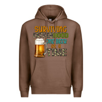 Chestnut surviving fatherhood one beer at a  time Premium Hoodie - Artiststas