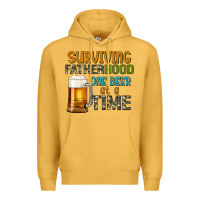 Mustard surviving fatherhood one beer at a  time Premium Hoodie - Artiststas