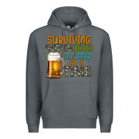 Rock surviving fatherhood one beer at a  time Premium Hoodie - Artiststas