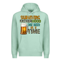 Seafoam surviving fatherhood one beer at a  time Premium Hoodie - Artiststas