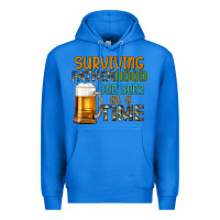 True Royal surviving fatherhood one beer at a  time Premium Hoodie - Artiststas