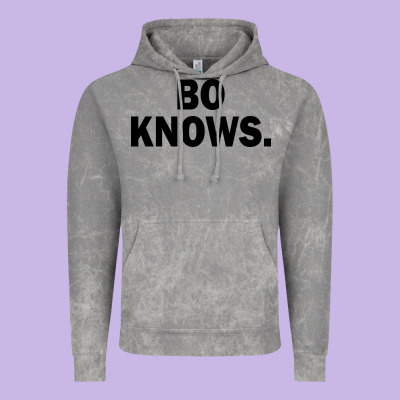 Bo Knows (black Text) Vintage Hoodie Designed By Artisfamous